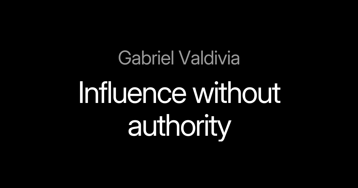 Influence without authority